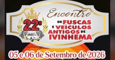 22º ENCONTRO DE FUSCAS E VEICULOS ANTIGOS DE IVINHEMA SERÁ DIAS 5 E 6 DE SETEMBRO